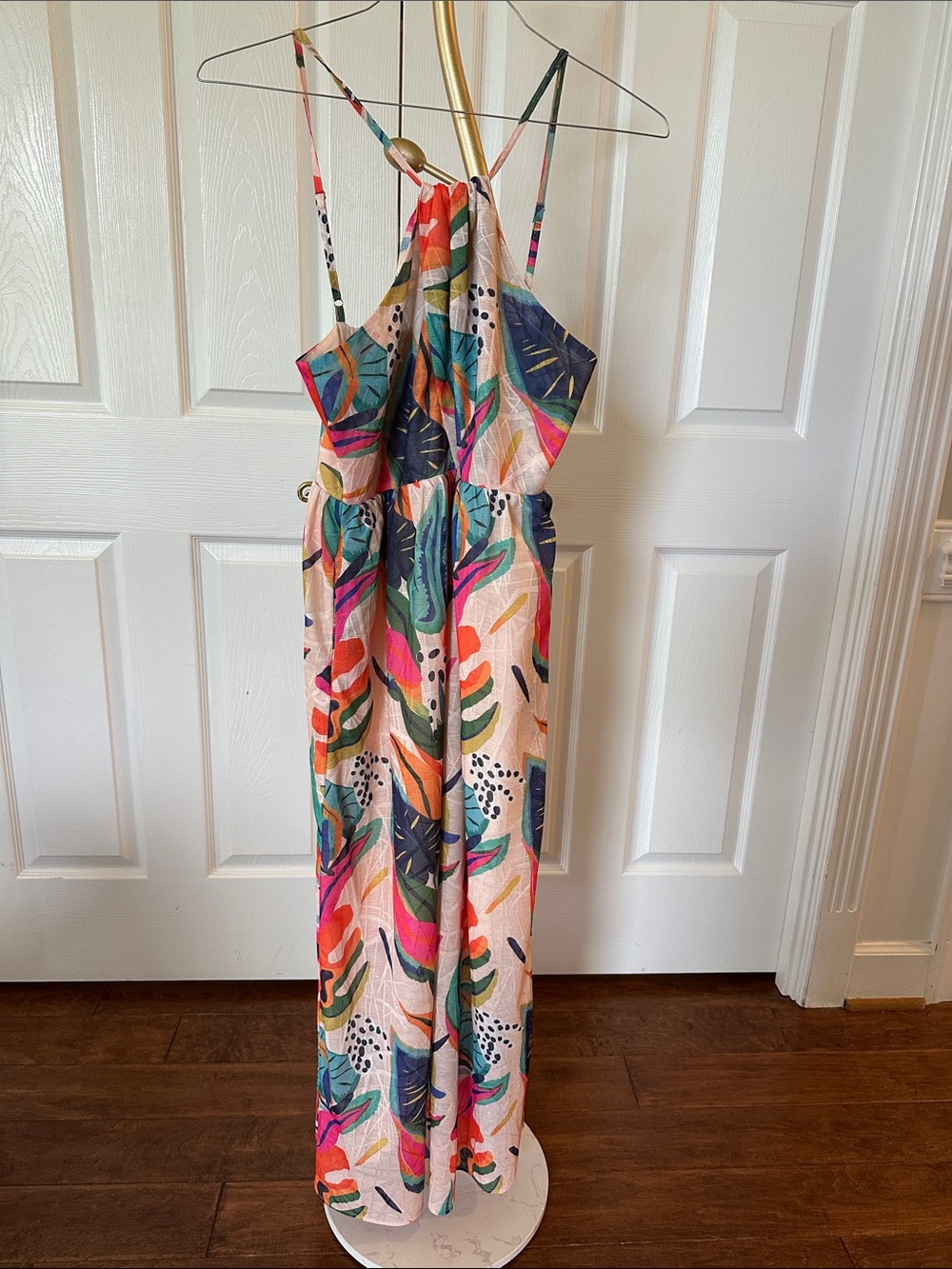 Jade by Melody Tam tropical floral midi dress size S